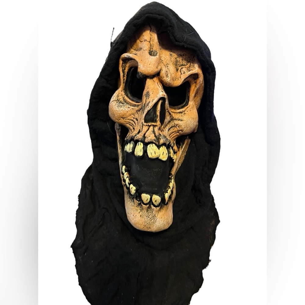 Vintage Easter Unlimited Skull Ghoul Grim Reaper Halloween Latex Mask